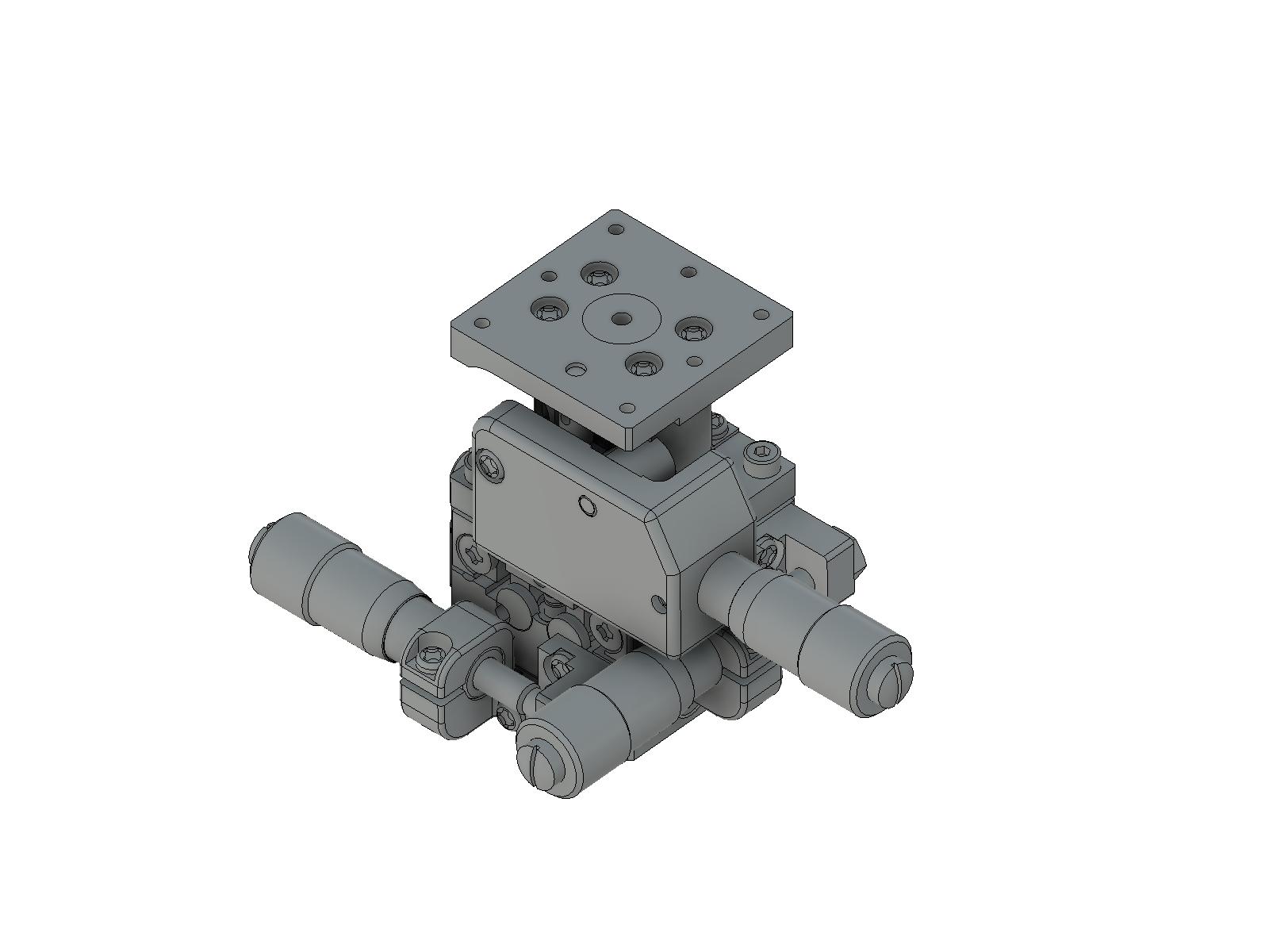 Łożysko EXC 25X25mm, stalowe, stolik XYZ, mikrometr boczny, +/-3mm, gwinty M2, prawoskrętna (TSD-255SR)