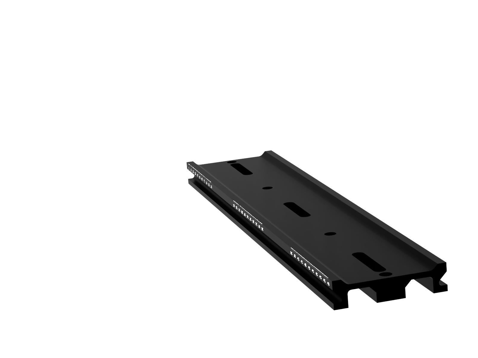 500mm-długa szyna optyczna z milimetrową skalą, szerokość 100mm, długość slotu M6 x 25mm (OBT-500LH-LMS)