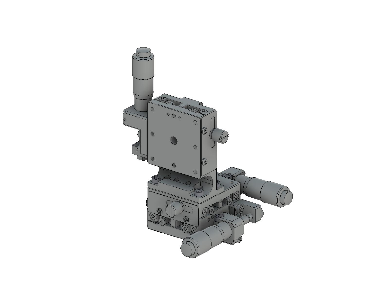 Łożysko EXC 40X40mm, stalowe, stolik XYZ, (platforma pionowa) mikrometr boczny, +/-6.5mm, gwint 6-32, prawoskrętny (TSD-405SRLUU)