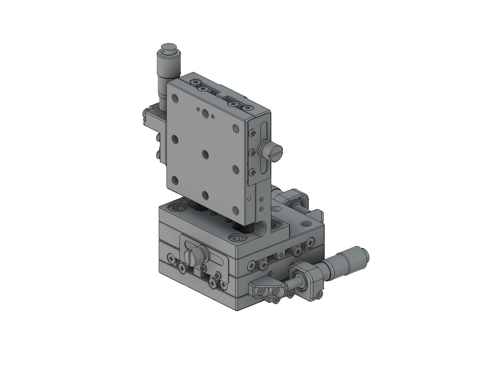 Łożysko EXC 65X65mm, stalowe, stolik osi XYZ, (platforma pionowa) mikrometr boczny, +/-6.5mm, gwinty M6 — zdjęcie produktu, nr katalogowy TSD-655SL-M6