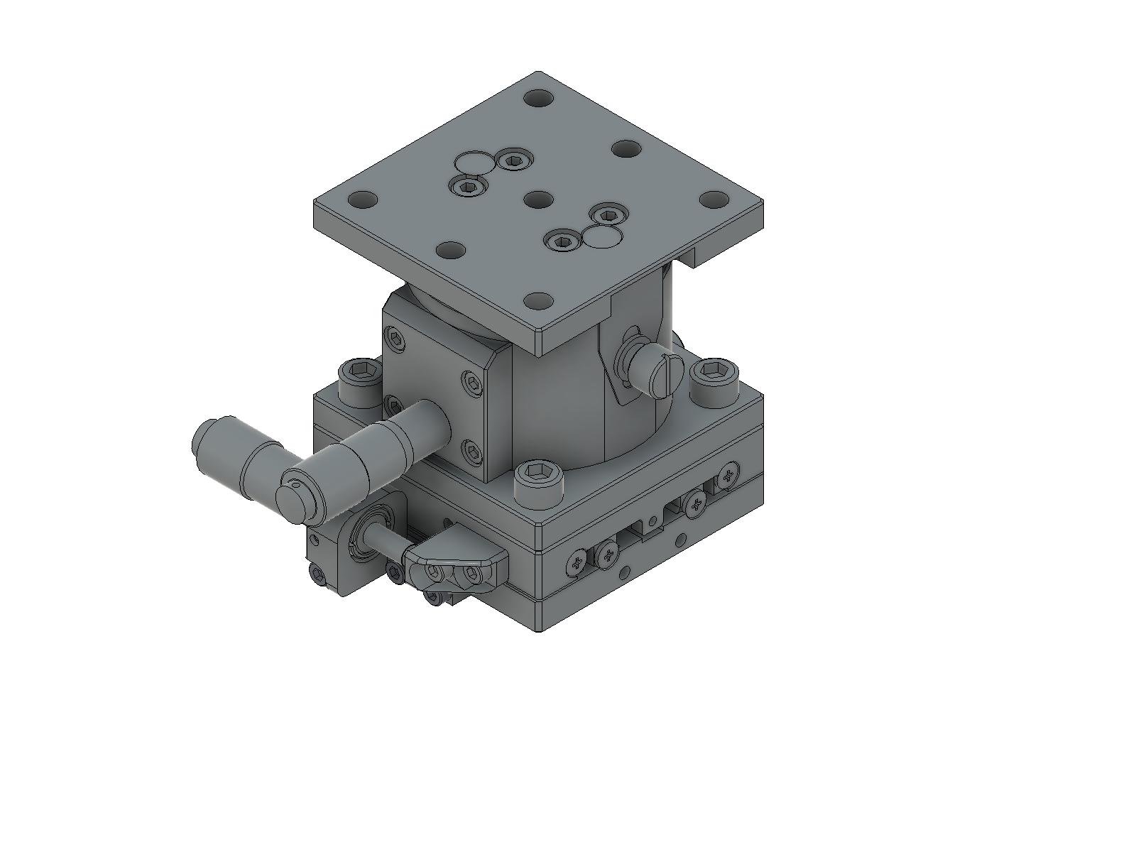 Łożysko EXC 65X65mm, stalowe, stolik osi XZ, boczny mikrometr, +/-6.5/5.0mm, gwinty M6, prawoskrętne (TSD-654SR-M6)
