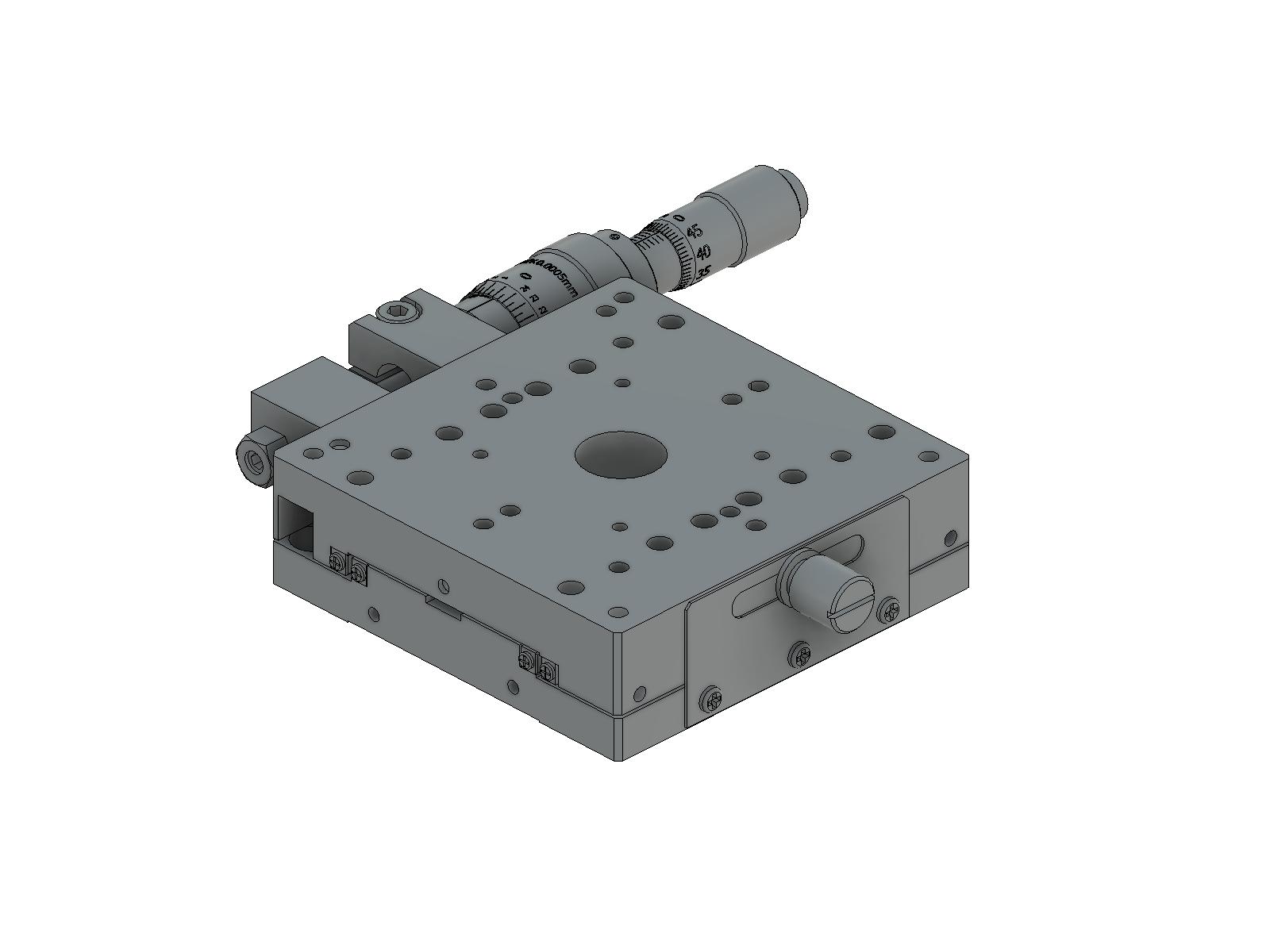 Łożysko krzyżowo-rolkowe 80X80mm, aluminiowe, stolik osi X, boczny mikrometr różnicowy, +/-7.5mm, gwinty M4, prawoskrętne (TAM-801SRDM)