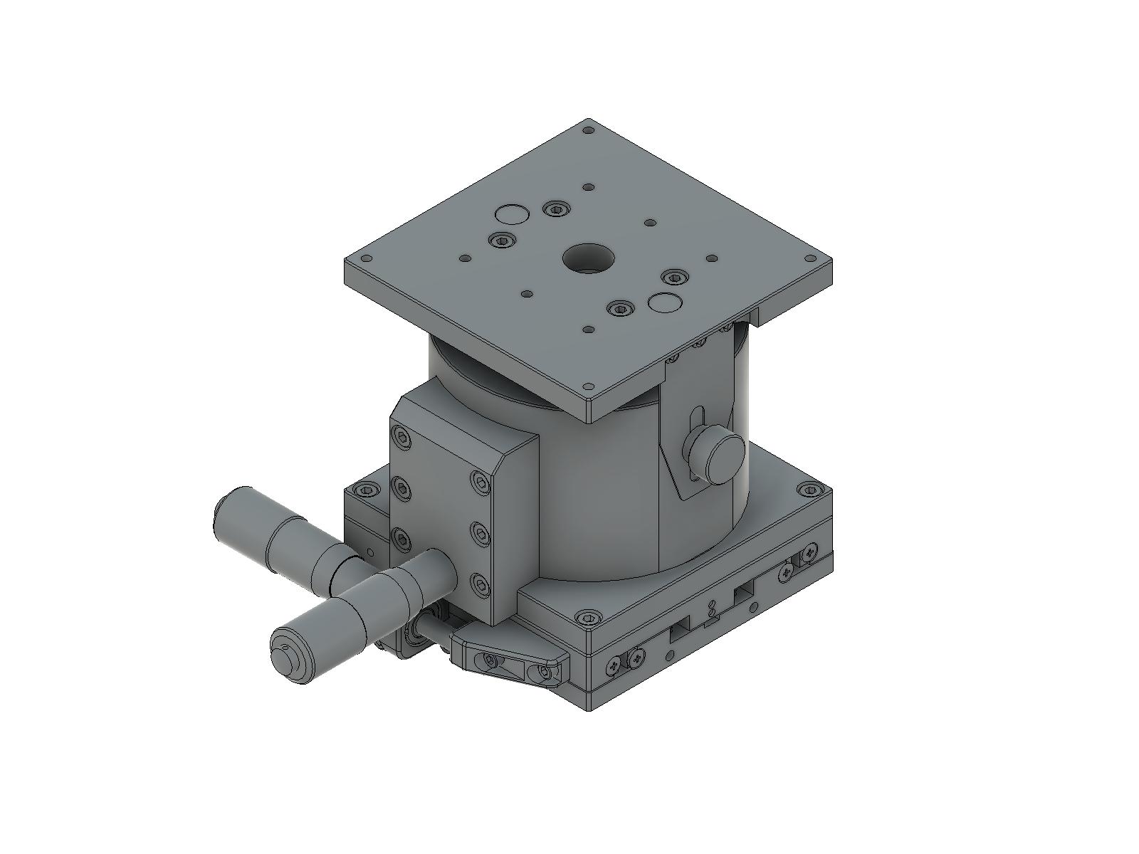 Łożysko EXC 100X100mm, stalowe, stolik osi XZ, mikrometr boczny, +/-12.5mm, gwinty M4, prawoskrętny (TSD-1004SR)