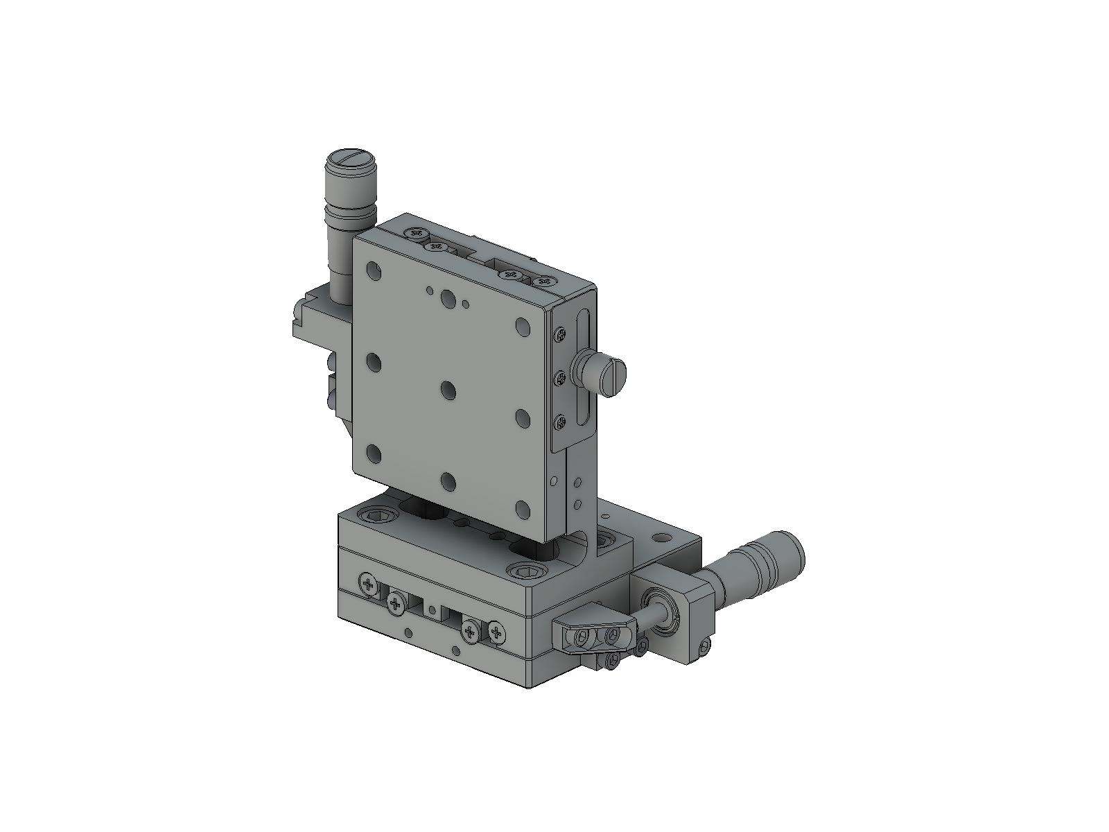 Łożysko EXC 65X65mm, kompatybilne z próżnią, stal nierdzewna, stolik osi XZ (platforma pionowa), mikrometr boczny, +/-6.5mm, gwinty 1/4-20 — zdjęcie produktu, nr katalogowy TSDS-654SLUU