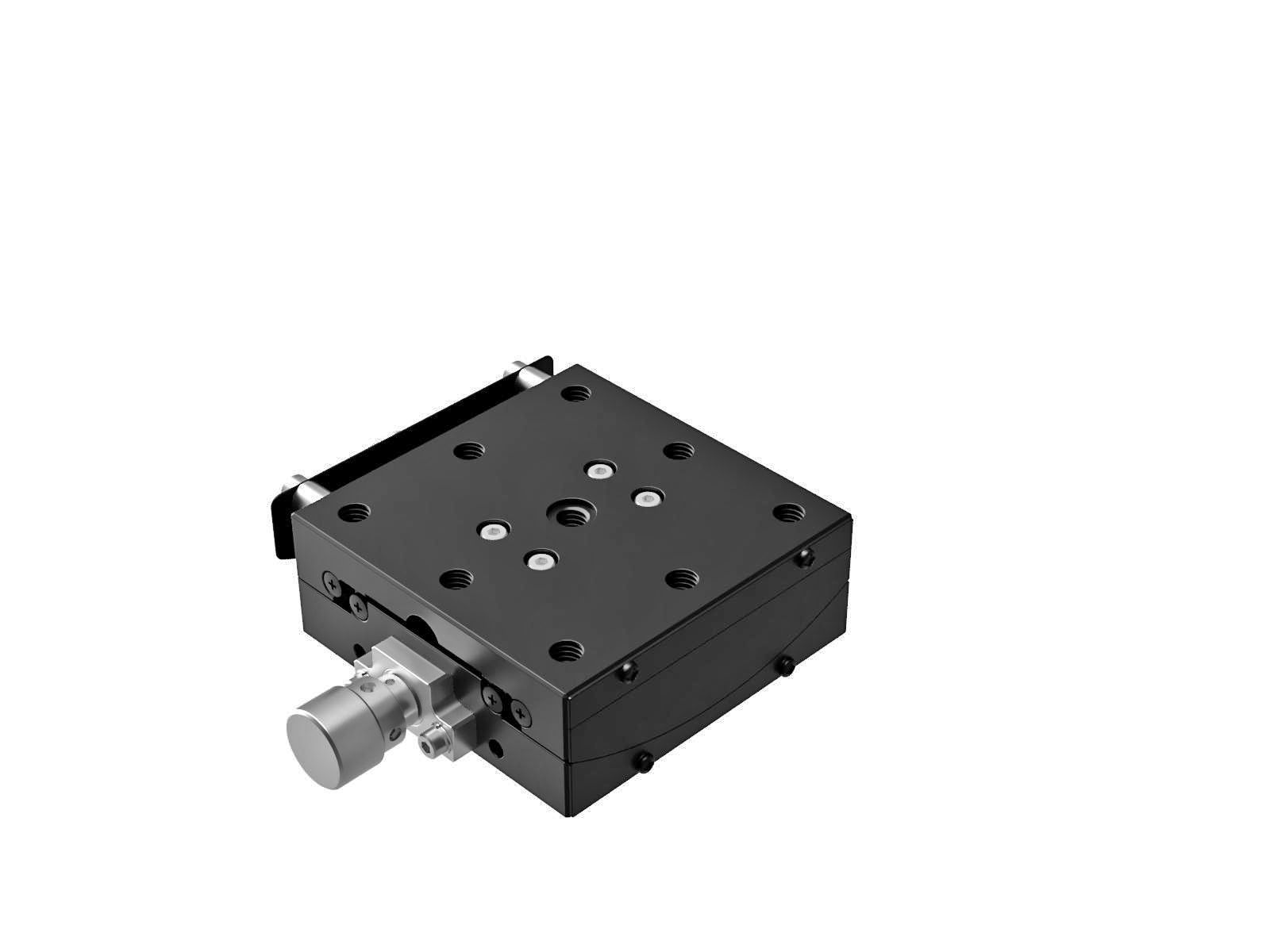 Goniometr 65X65mm, łożyska EXC, 1-osiowy, +/-20 stopni, wysokość osi 50mm, praworęczny, przekładnia ślimakowa, gwint 1/4-20 (GOHT-65A50BRUU)