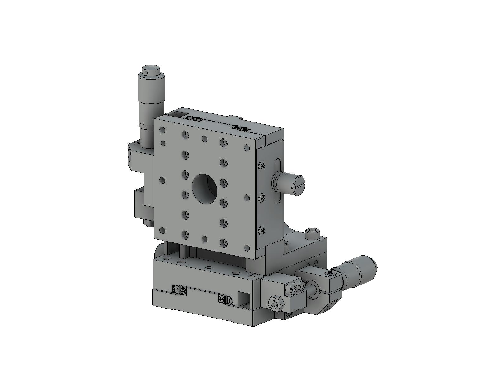 Aluminiowy stolik XZ z krzyżowymi rolkami, napęd boczny, gwinty metryczne (TAM-604SL)