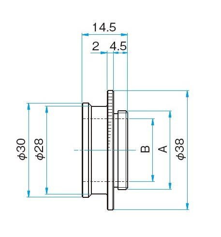Adapter do strony mikroskopu dla aktuatorów obiektywu z silnikiem krokowym, gwint M20.32 (OBL-ADP3-M20.32A)
