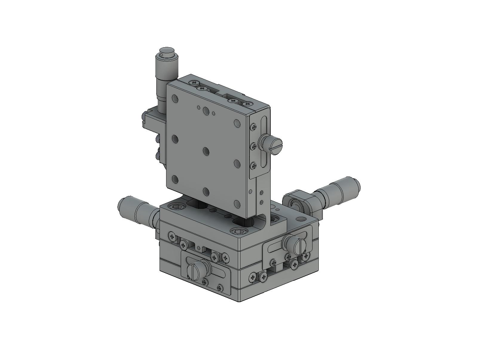 Łożysko EXC 65X65mm, stalowe, stolik osi XYZ, (platforma pionowa) mikrometr centralny, +/-6.5mm, gwinty M6 (TSD-655CL-M6)