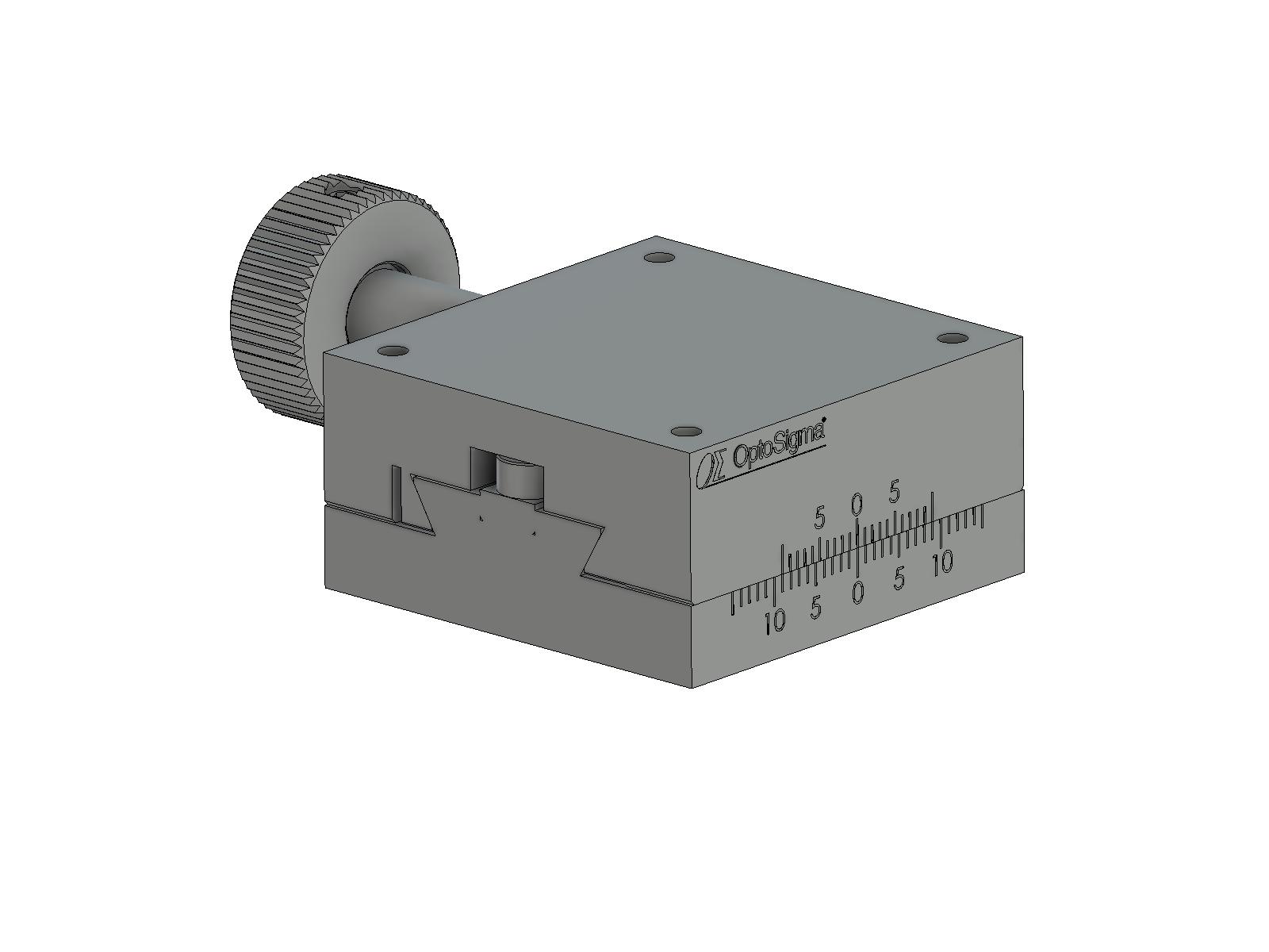 Prowadnica jaskółczy ogon 40X40mm, aluminiowe, stolik osi X, napęd zębatkowy, +/-10mm, gwinty M3 — zdjęcie produktu, nr katalogowy TARA-4010