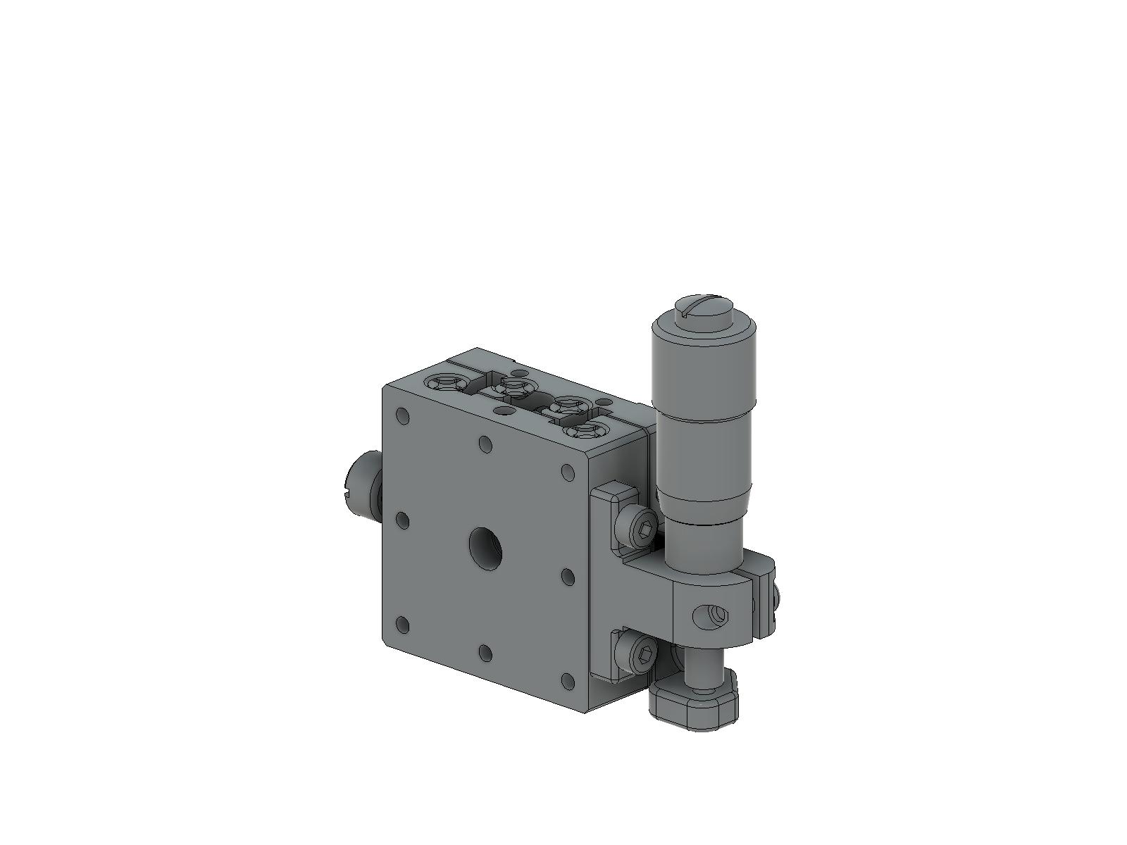 Łożysko EXC 25X25mm, stal nierdzewna, stolik osi Z, (pionowa platforma/baza) mikrometr boczny, +/-3mm, gwinty M2 (TSDH-251SZ)