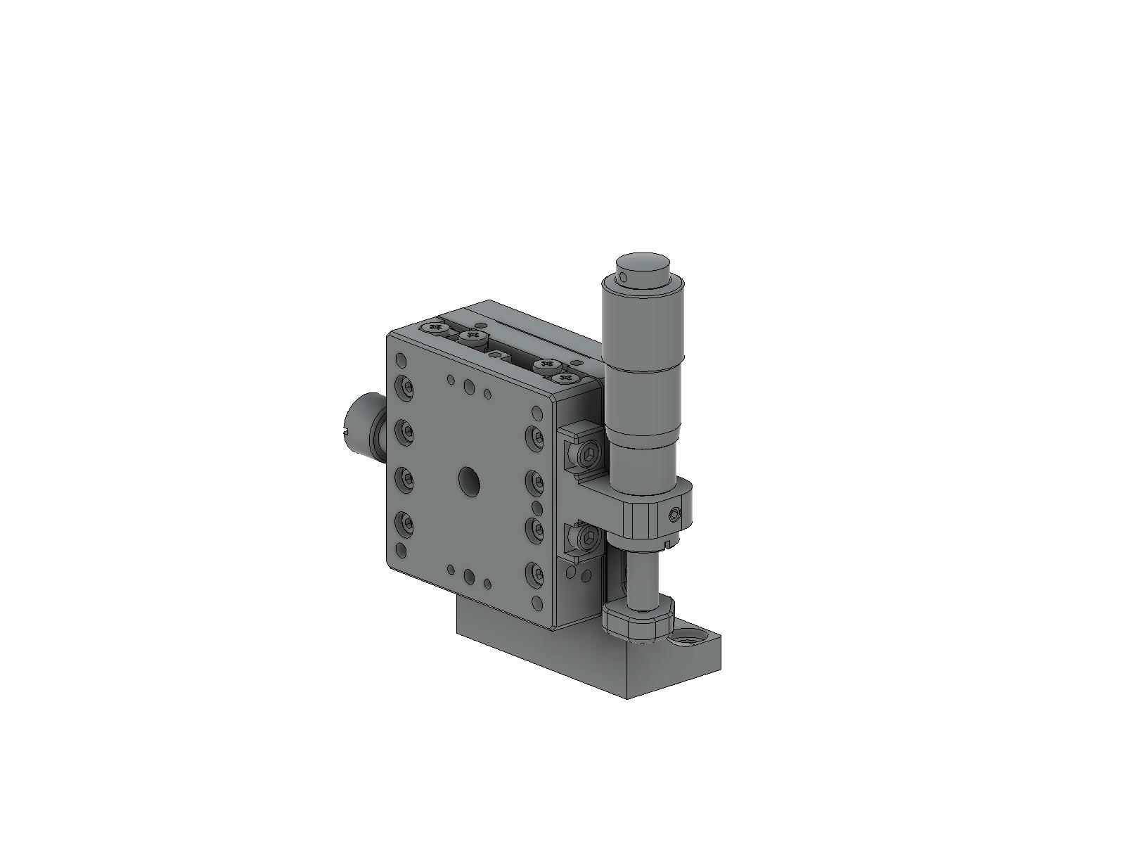 Łożysko kulkowe 40X40mm, aluminiowe, stolik Z, (pionowa platforma/podstawa pozioma) mikrometr boczny, +/-6.5mm, gwinty 6-32, prawoskrętne (TADC-403RLUU)