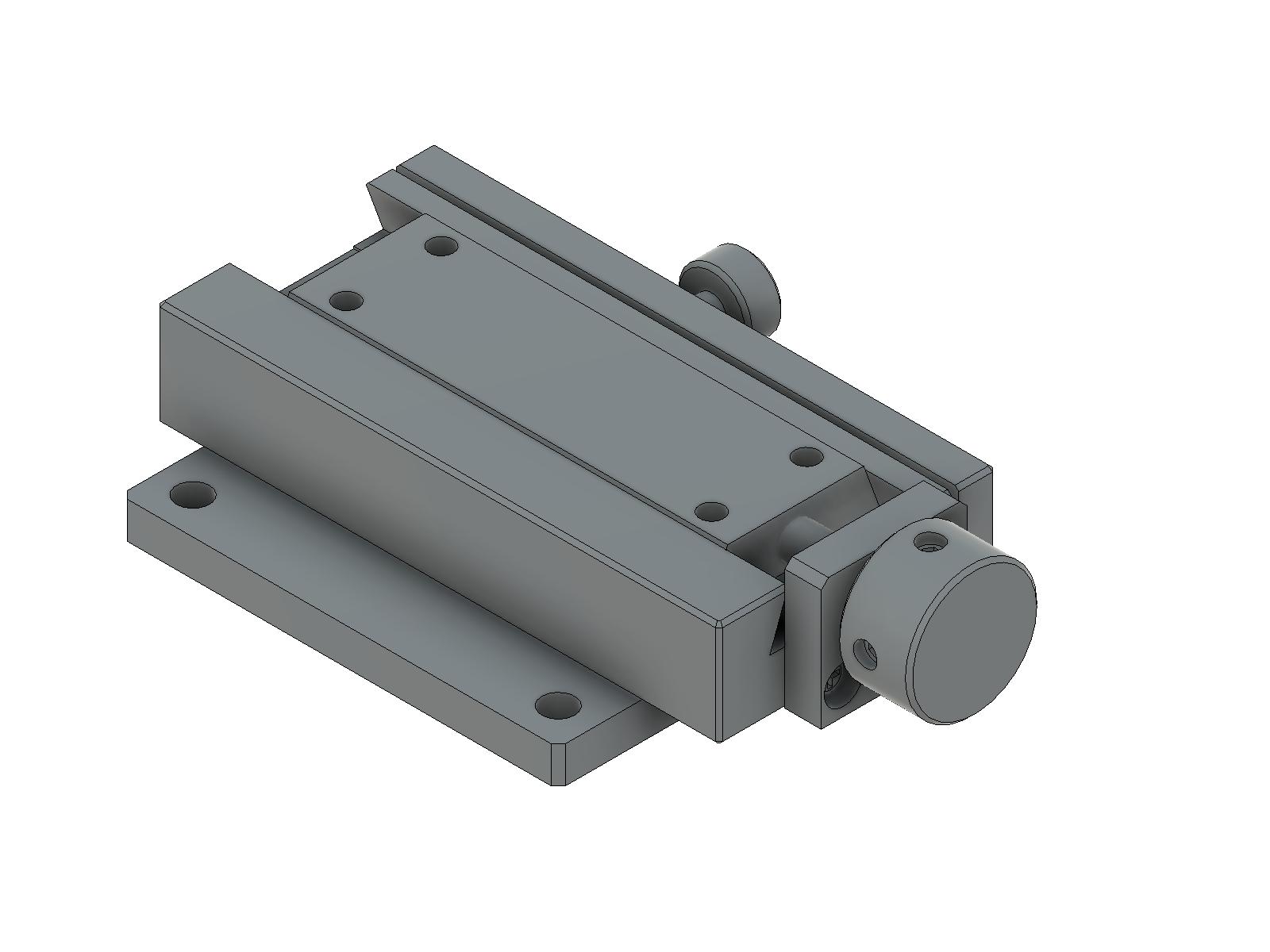 Prowadnica jaskółczy ogon 18X60mm, mosiężne, stolik osi X, śruba prowadząca centralna, +/-7.5mm, gwinty M4 (TAS-20601R)