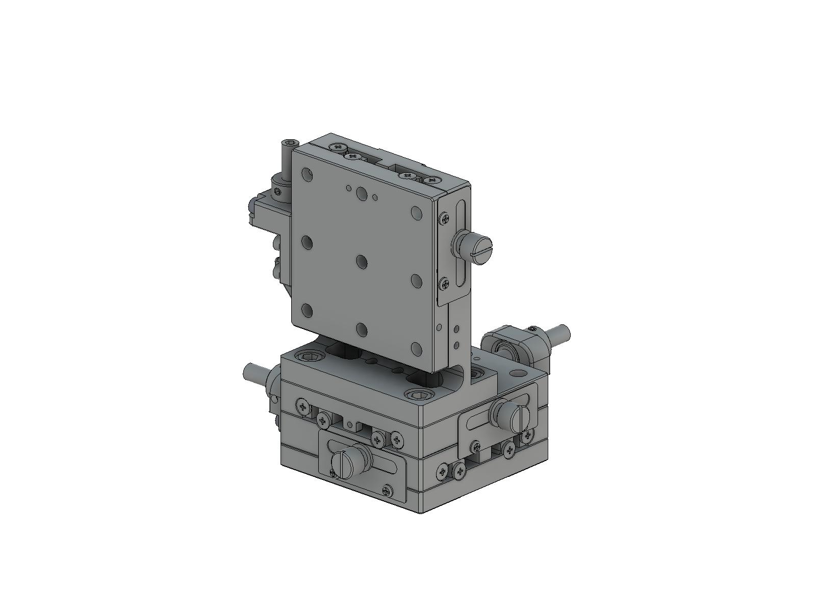 Łożysko EXC 65X65mm, stalowe, stolik osi XYZ, (platforma pionowa) śruba sześciokątna centralna, +/-6.5mm, gwinty 1/4-20 (TSD-655CLFPUU)