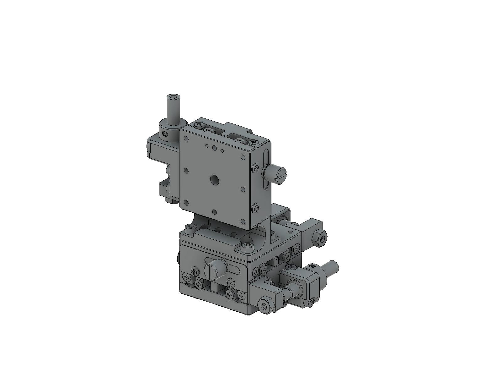 Łożysko EXC 40X40mm, stalowe, stolik osi XYZ, (platforma pionowa) śruba sześciokątna boczna, +/-6.5mm, gwinty 6-32 (TSD-405SLFPUU)