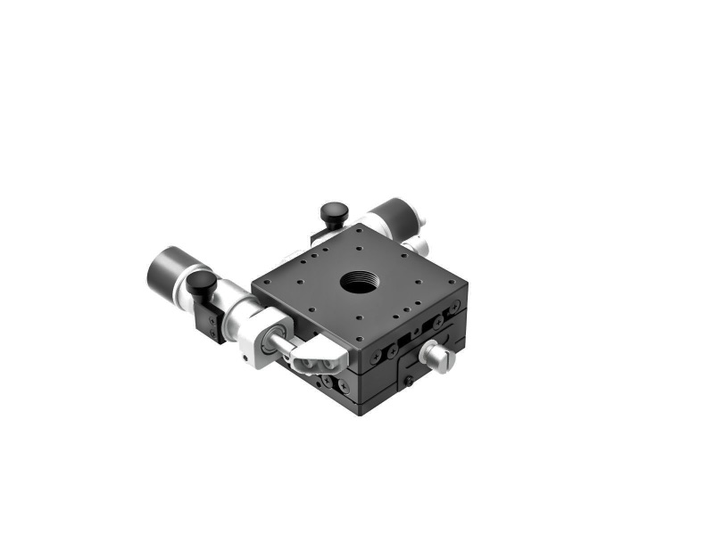 Łożysko EXC 60X60mm, stalowe, stolik XY, mikrometr boczny submikronowy z śrubą, +/-6.5mm, gwinty M4, prawoskrętny (TSD-602SRWP)