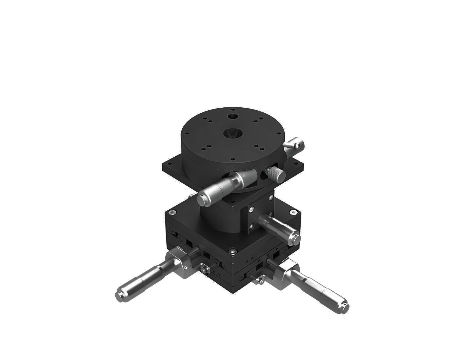Stalowa platforma XYZ z obrotowym stolikiem 80mm Rozmiar Gwinty metryczne (TSD-809C)