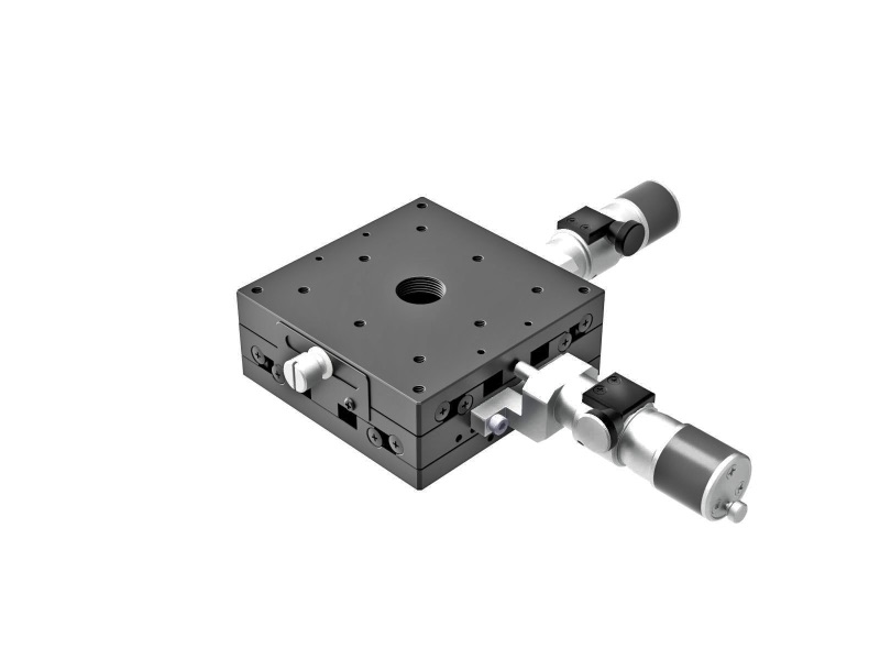 Łożysko EXC 80X80mm, stalowe, stolik XY, centralny mikrometr śrubowy submikronowy, +/-6.5mm, gwinty M4 — zdjęcie produktu, nr katalogowy TSD-802CWP