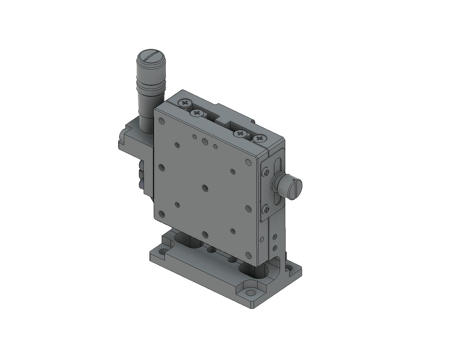 Łożysko EXC 60X60mm, kompatybilne z próżnią, stal nierdzewna, stolik Z-osi, (platforma pionowa/baza pozioma) mikrometr centralny, +/-6.5mm, gwinty M4 (TSDS-603L)