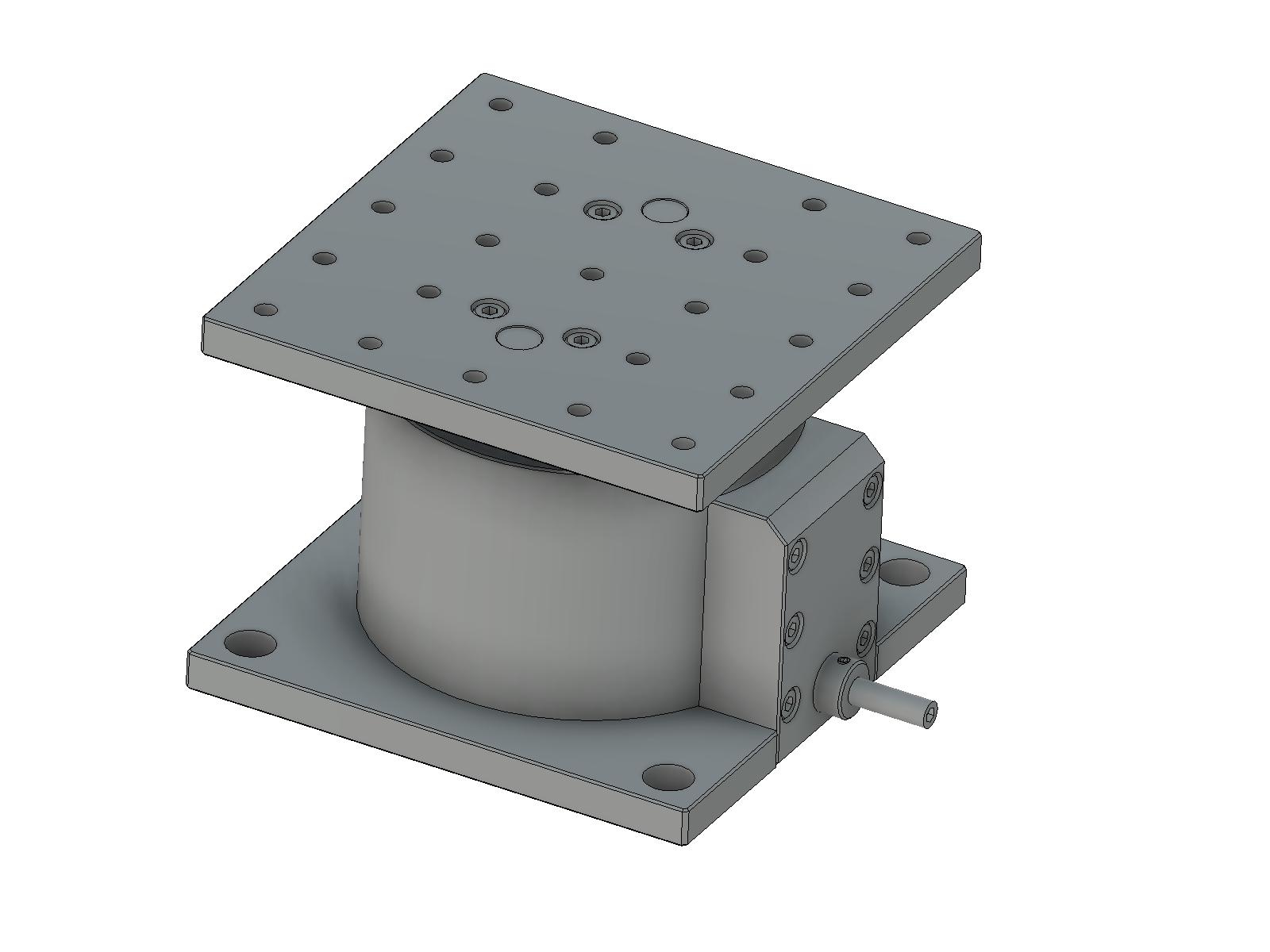 Łożysko EXC 120X120mm, stalowe, stolik Z-osi, (horyzontalna platforma/podstawa) śruba sześciokątna centralna, +/-10mm, gwinty 1/4-20 (TSD-1203FPUU)
