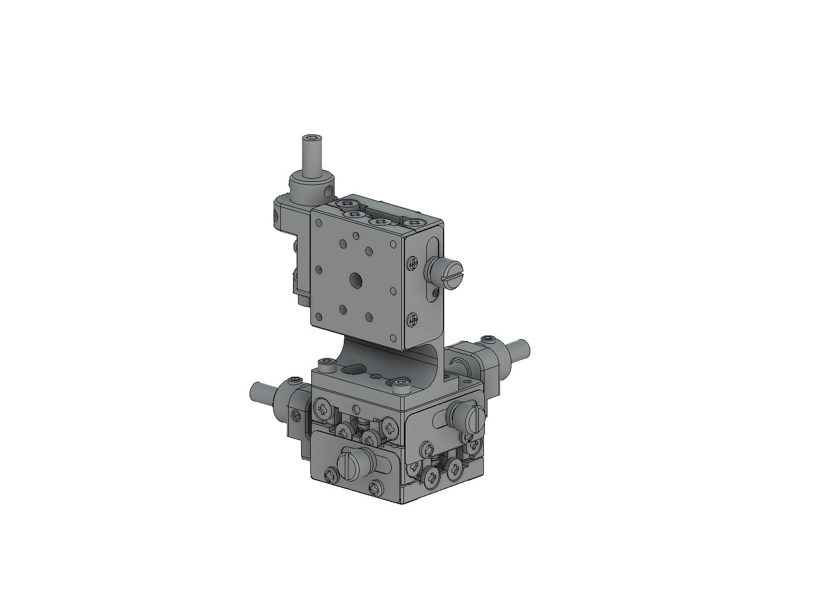 Łożysko EXC 25X25mm, stalowe, stolik XYZ, (platforma pionowa) śruba sześciokątna na środku, +/-3mm, gwint M2 (TSD-255CLFP)
