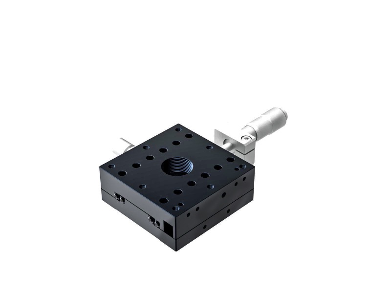 Łożysko krzyżowe 60X60mm, aluminiowe, stolik osi X, mikrometr centralny, +/-6.5mm, gwinty M4 — zdjęcie produktu, nr katalogowy TAM-601C