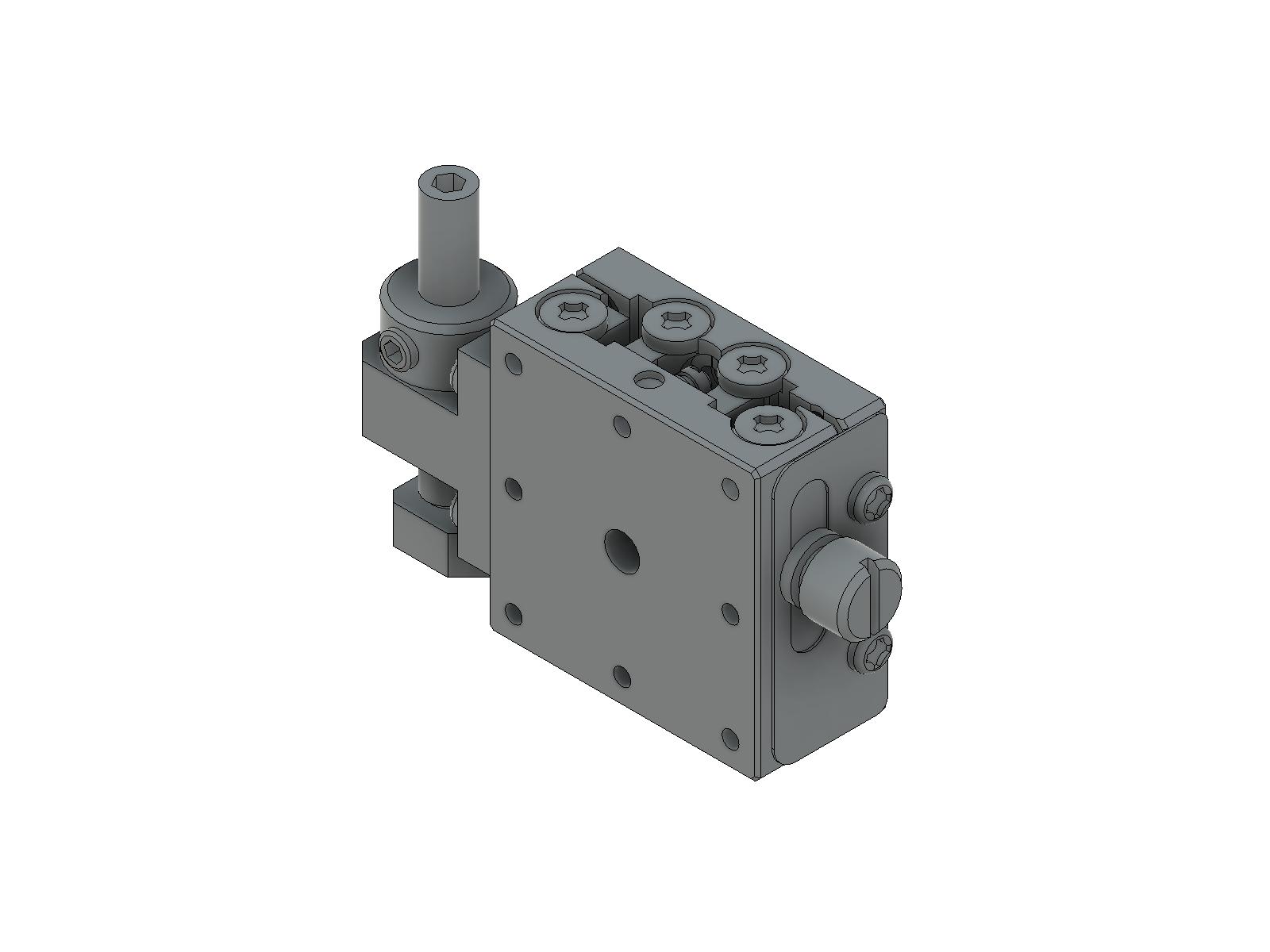 Łożysko EXC 25X25mm, stalowe, stolik Z-osi, (pionowa platforma/baza) centralna śruba sześciokątna, +/-3mm, gwint M2, prawoskrętny (TSD-251SRZFP)