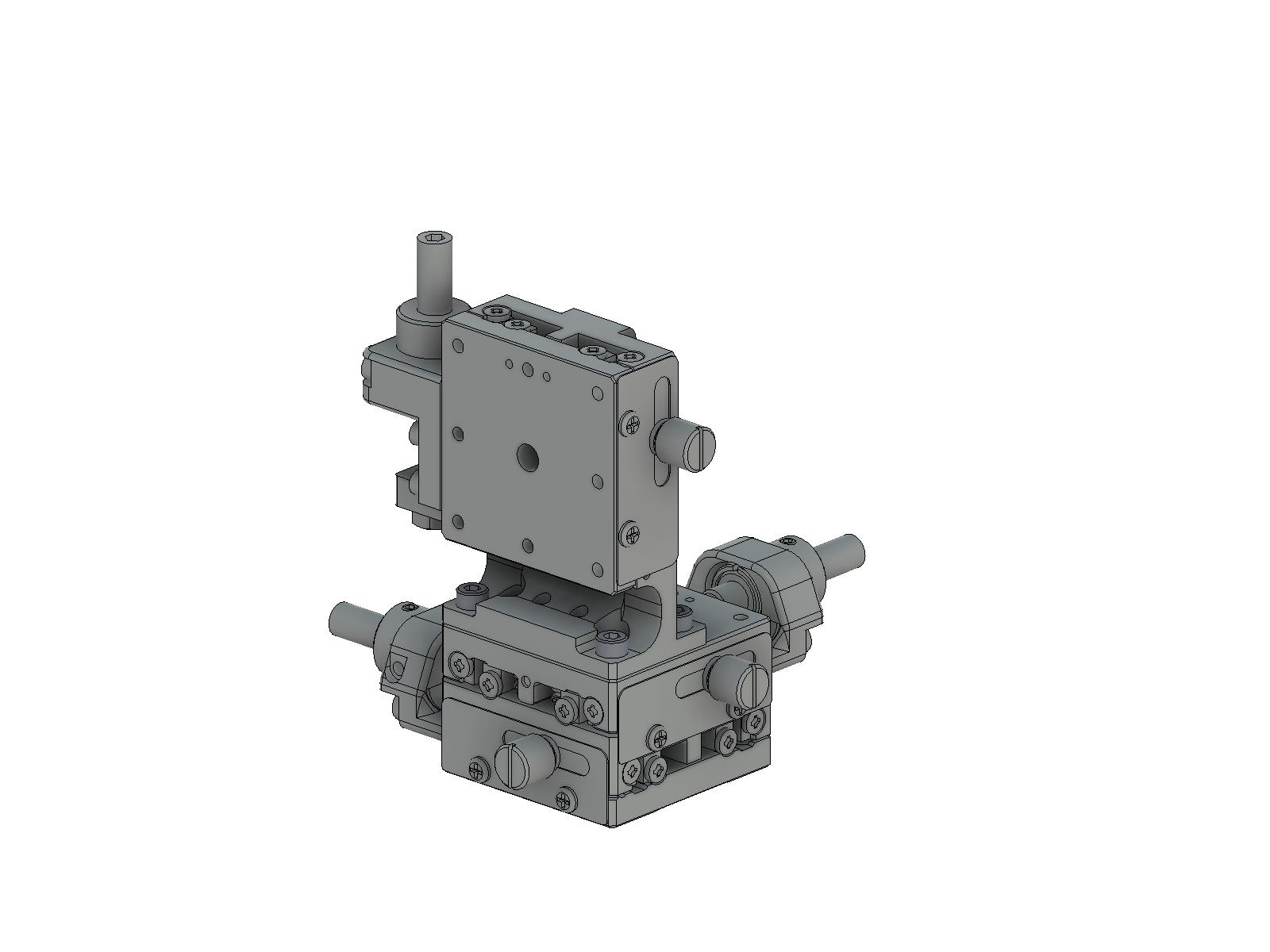 Łożysko EXC 40X40mm, stalowe, stolik XYZ, (platforma pionowa) śruba sześciokątna na środku, +/-6.5mm, gwint M3 — zdjęcie produktu, nr katalogowy TSD-405CLFP