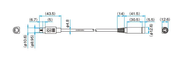 3-metrowy kabel przedłużający do siłowników SGDC (MDC-4-3)