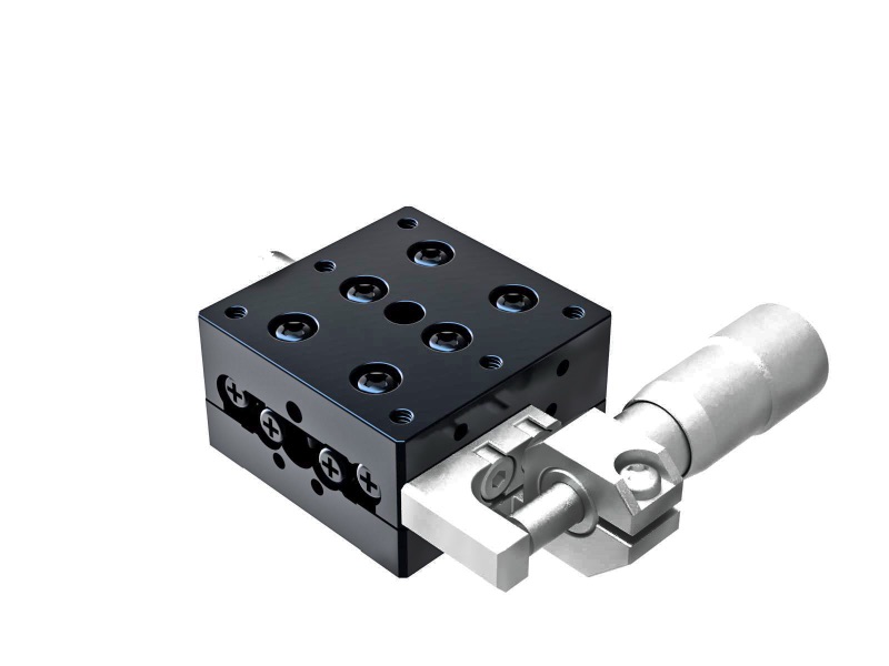 Łożysko kulkowe 25X25mm, aluminiowe, stolik osi X, mikrometr boczny, +/-3mm, gwinty M2 (TADC-251S)