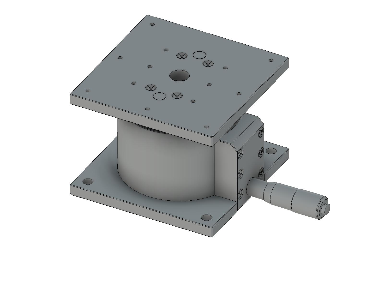 Łożysko EXC 120X120mm, stalowe, stolik Z-osi, (horyzontalna platforma/podstawa) mikrometr centralny, +/-10mm, gwinty M4 (TSD-1203)