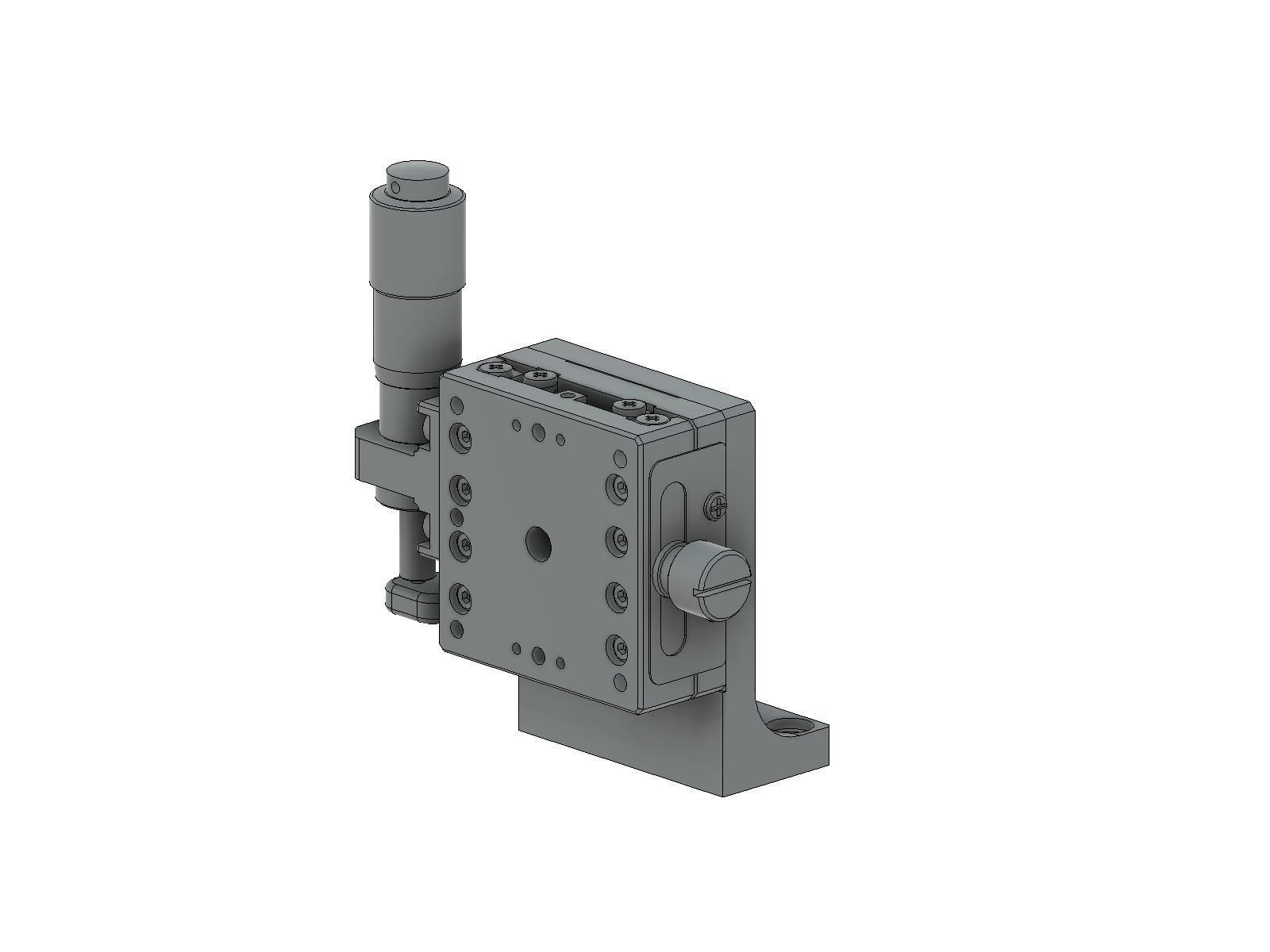 Łożysko kulkowe 40X40mm, aluminiowe, stolik Z, (pionowa platforma/podstawa pozioma) mikrometr boczny, +/-6.5mm, gwinty 6-32 (TADC-403LUU)