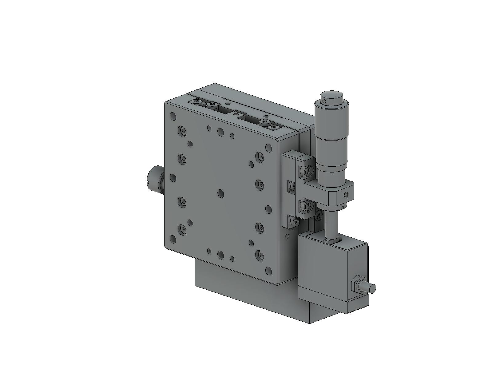 Stolik Z z asystą piezo, 60X60mm, (pionowa platforma/pozioma baza), prawoskrętny regulator +/-6.5mm, gwinty M4 (TADC-603RLPA)