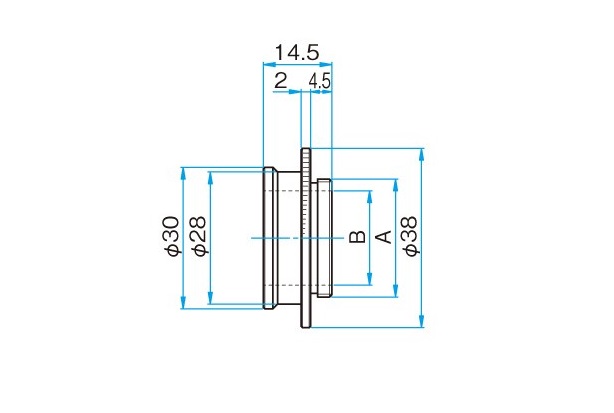 Adapter do strony mikroskopu dla aktuatorów obiektywu z silnikiem krokowym, gwint M26.0 (OBL-ADP3-M26.0A)