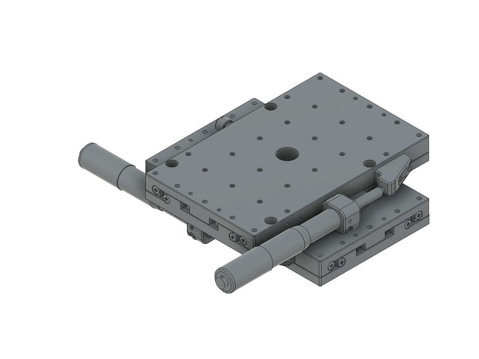 Stolik XY 100X160mm z łożyskiem EXC, stalowy, mikrometr boczny, +/-25mm, gwinty M4, prawoskrętny — zdjęcie produktu, nr katalogowy TSD-10162SR