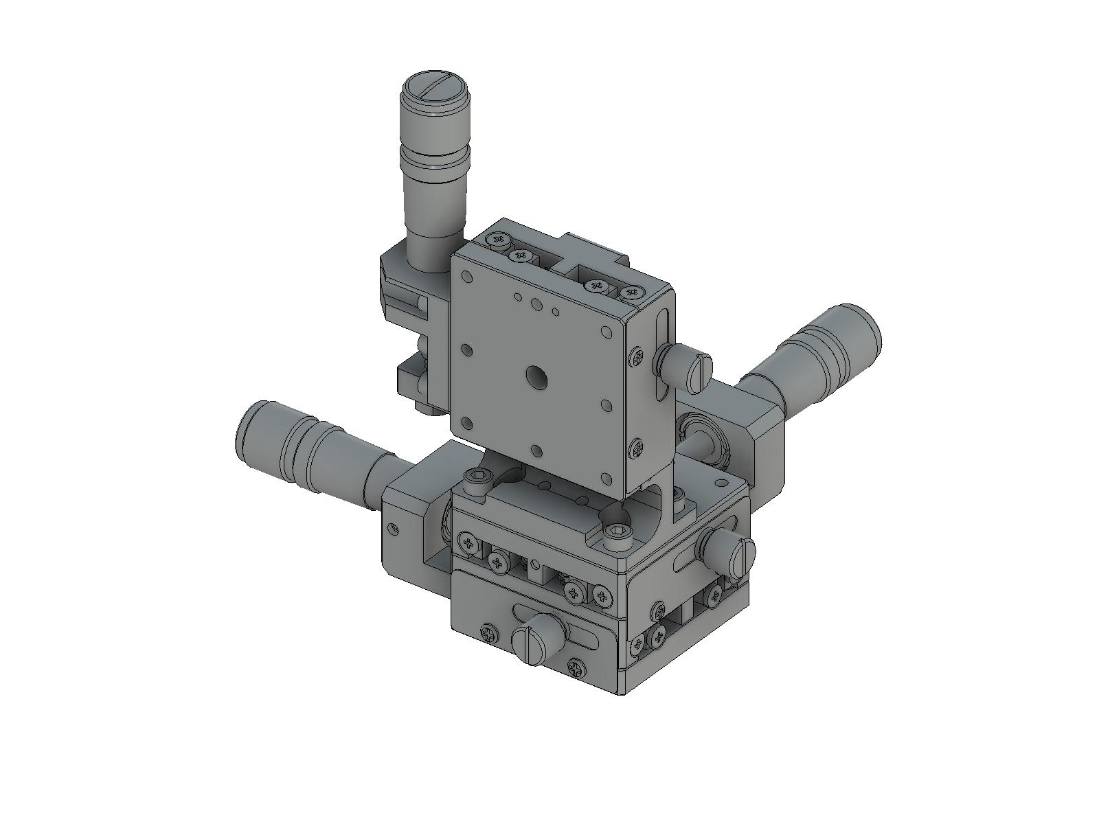 Łożysko EXC 40X40mm, kompatybilne z próżnią, ze stali nierdzewnej, stolik o osi XYZ, (pionowa platforma) mikrometr centralny, +/-6.5mm, gwinty 6-32 (TSDS-405CLUU)
