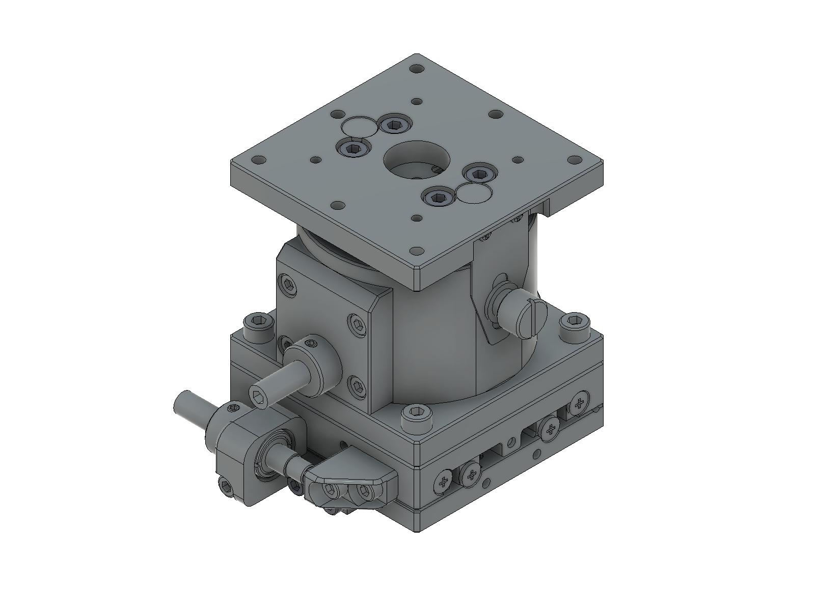 Łożysko EXC 60X60mm, stalowe, stolik osi XZ, boczna śruba sześciokątna, +/-6.5/5.0mm, gwinty M4, prawoskrętne (TSD-604SRFP)