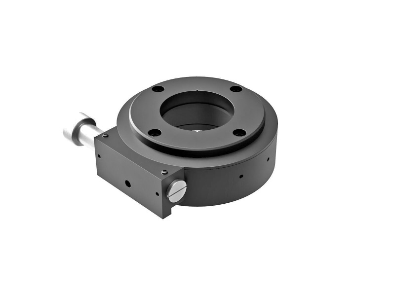 Stolik obrotowy o średnicy 84mm, aluminiowy, łożysko z powierzchnią szlifowaną, 360° tylko precyzyjny obrót, napęd ślimakowy, gwinty M4 — zdjęcie produktu, nr katalogowy KSW-1006