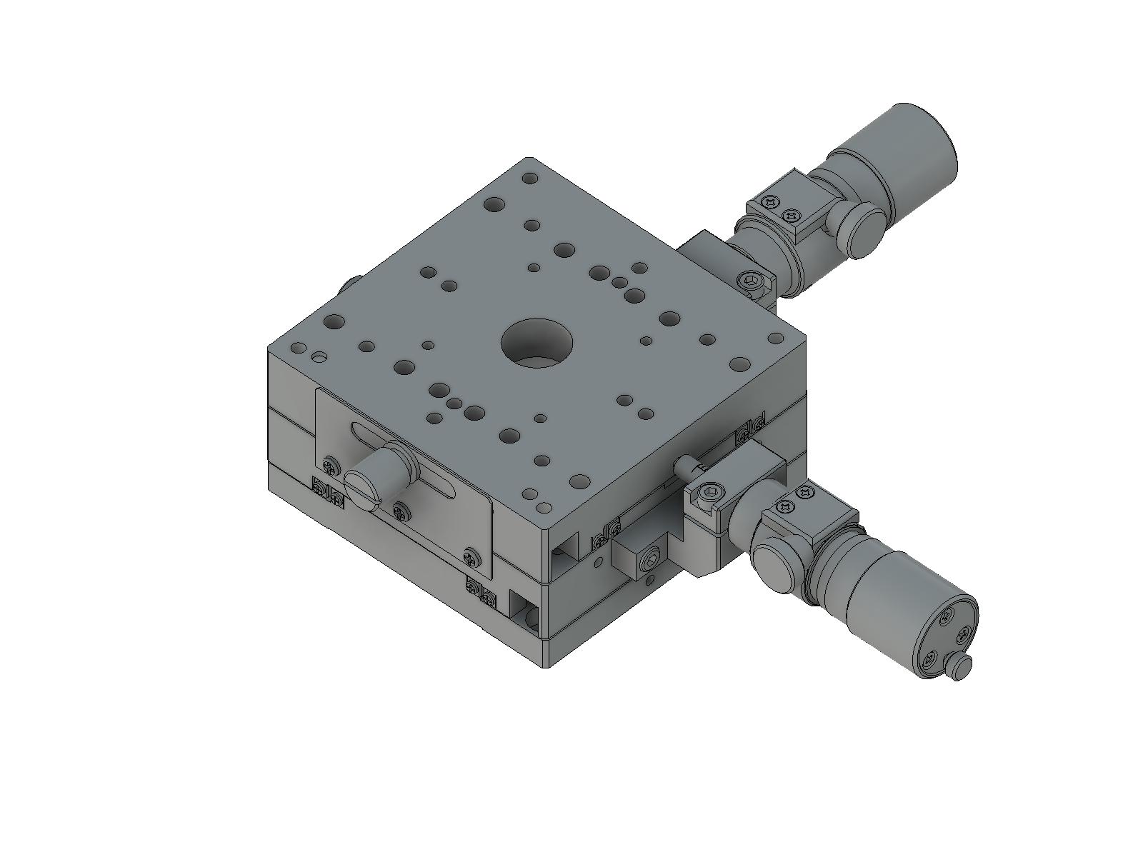 Łożysko krzyżowo-rolkowe 80X80mm, aluminiowe, stolik XY, centralny mikrometr śrubowy submikronowy, +/-7.5mm, gwinty M4 (TAM-802CWP)