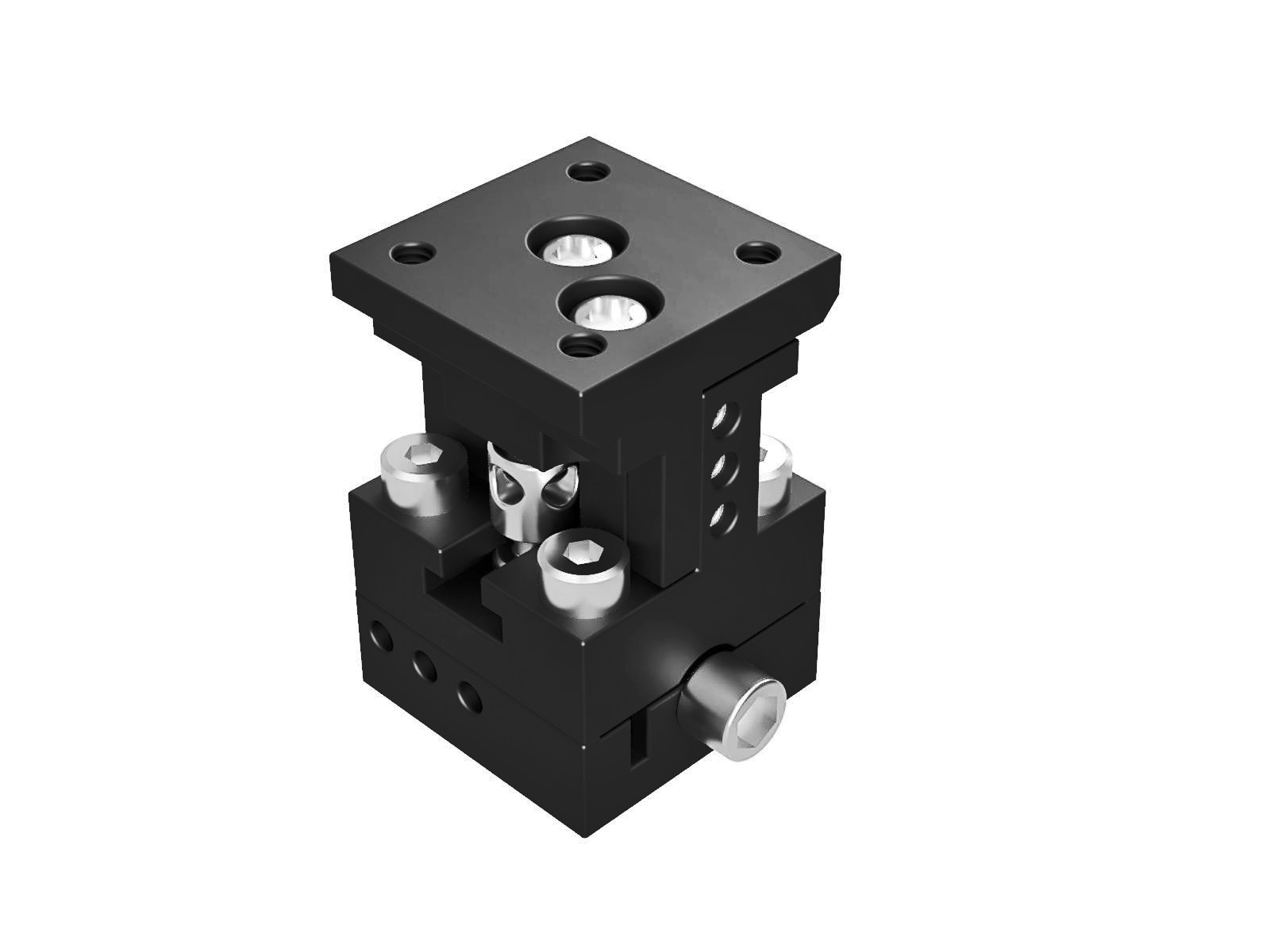 Łożysko w kształcie jaskółczego ogona 15X15mm, mosiężne, stolik osi XZ, śruba prowadząca na środku, +/-2mm, gwinty M2 (TASB-154)