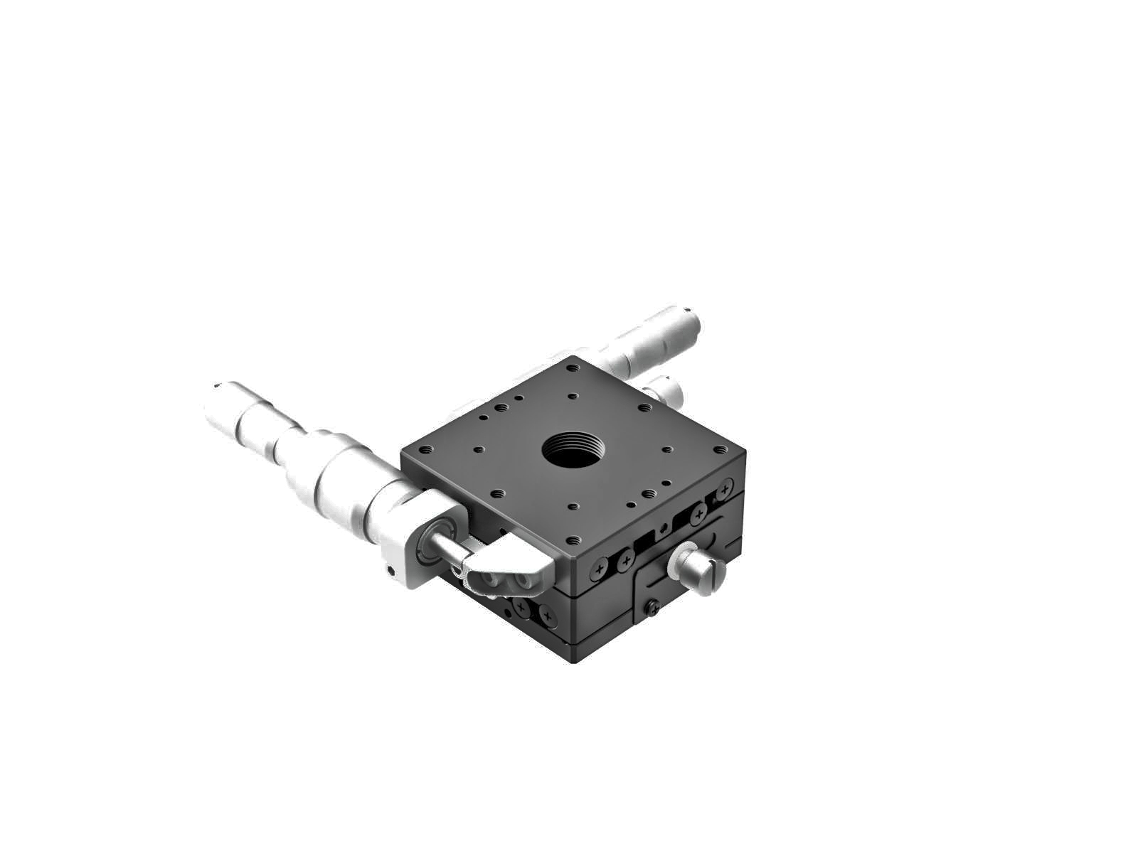 Łożysko EXC 60X60mm, stalowe, stolik XY, mikrometr boczny różnicowy, +/-6.5mm, gwinty M4, prawoskrętny (TSD-602SRDM)