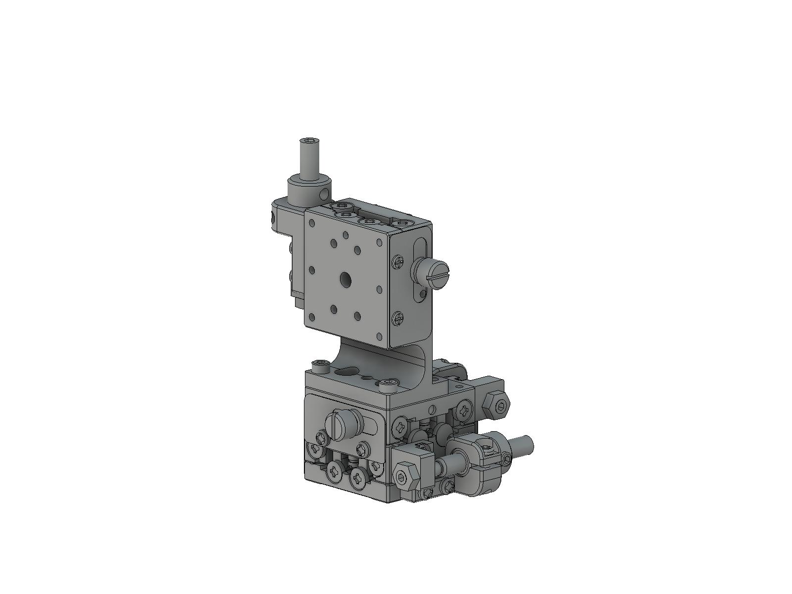 Łożysko EXC 25X25mm, stalowe, stolik XYZ, (platforma pionowa) śruba sześciokątna boczna, +/-3mm, gwint M2 (TSD-255SLFP)