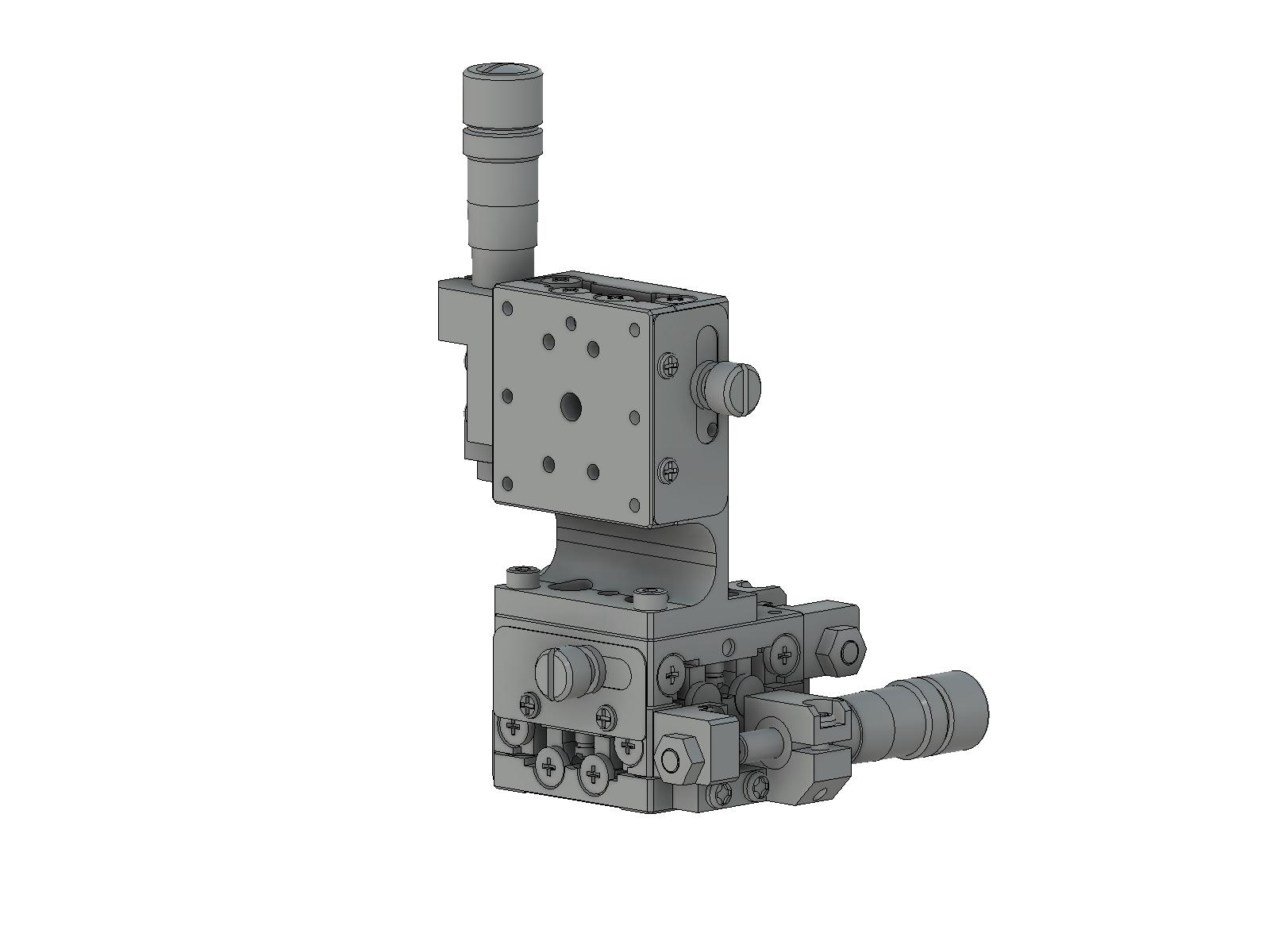 Łożysko EXC 25X25mm, kompatybilne z próżnią, ze stali nierdzewnej, stolik o osi XYZ, (pionowa platforma) mikrometr boczny, +/-3mm, gwinty M2 (TSDS-255SL)