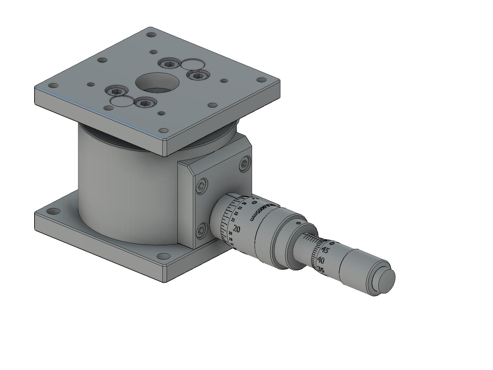 Łożysko EXC 60X60mm, stalowe, oś Z, (pozioma platforma/podstawa) mikrometr centralny różnicowy, +/-5mm, gwinty M4 (TSD-603DM)