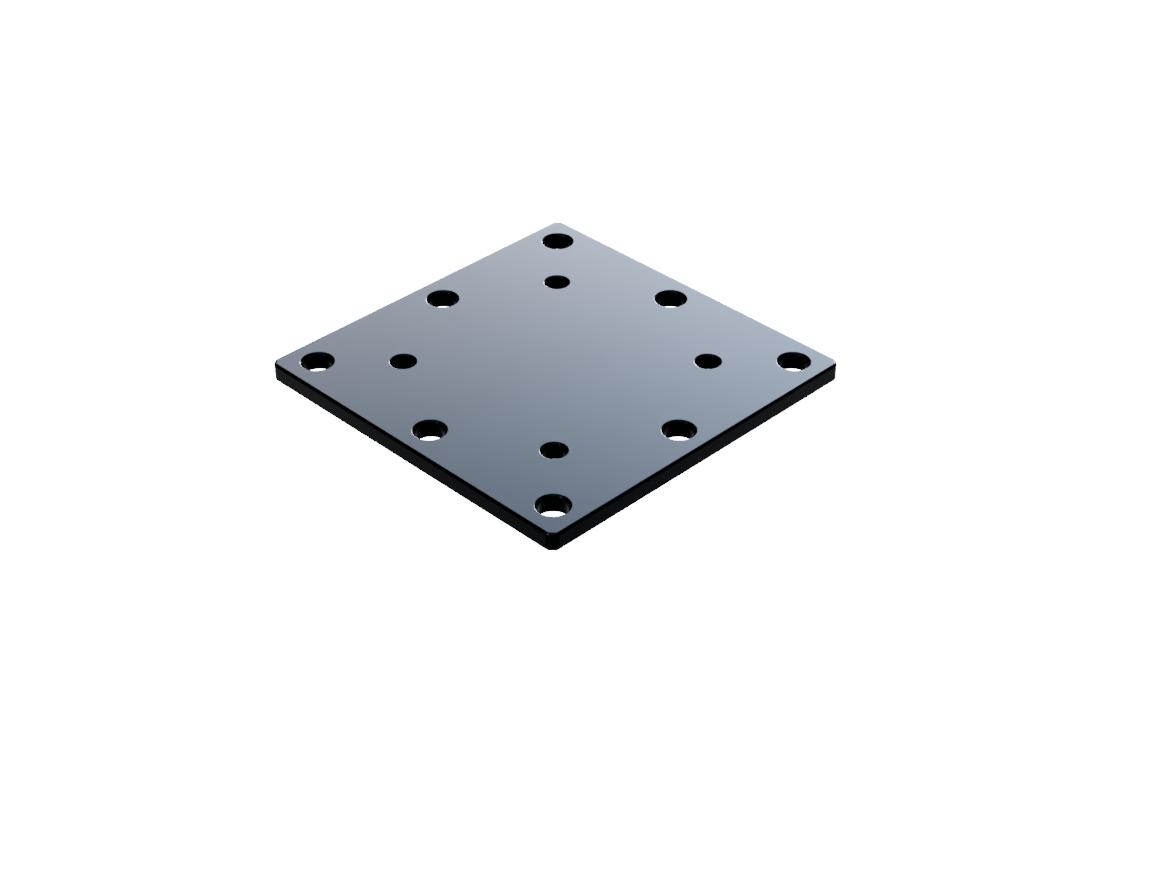 Dystans 60mm x 60mm x 3mm (MSP-6003)
