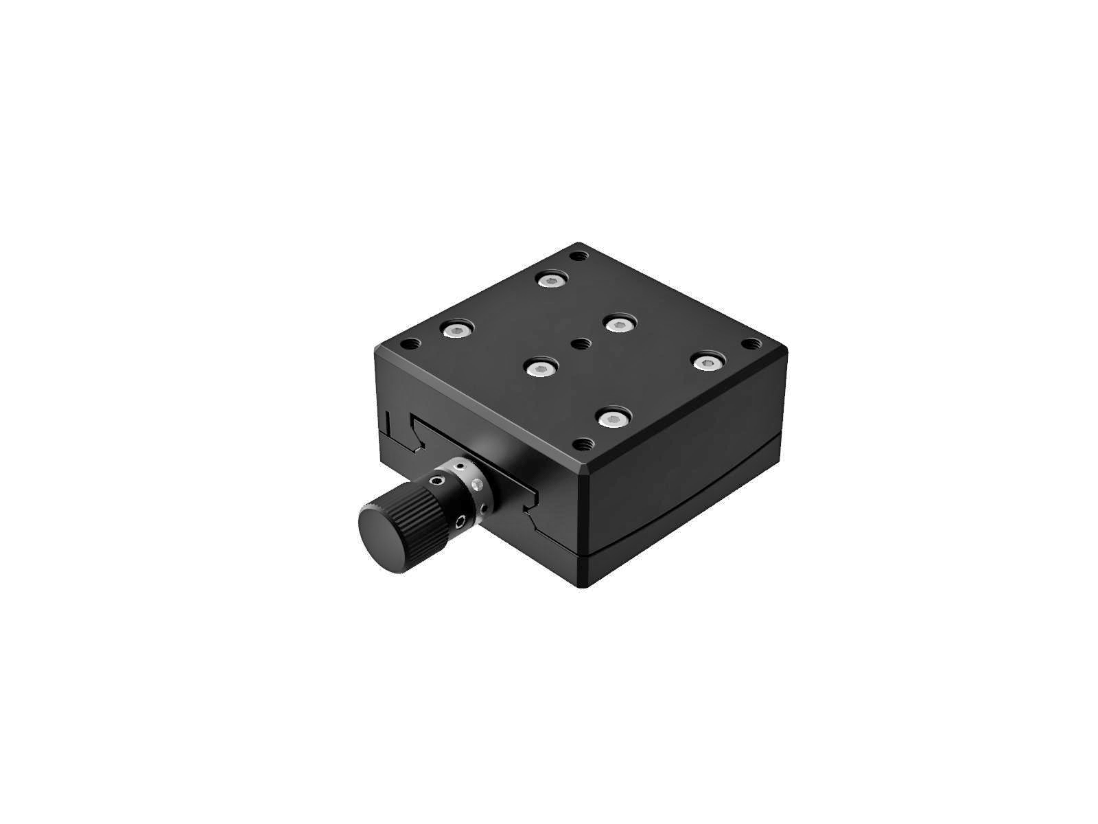 Goniometr 40X40mm, mosiężny z rowkiem V, 1-osiowy, +/-3°, wysokość osi 120mm, praworęczny, przekładnia ślimakowa, gwint M4 (GOHB-40A120R)