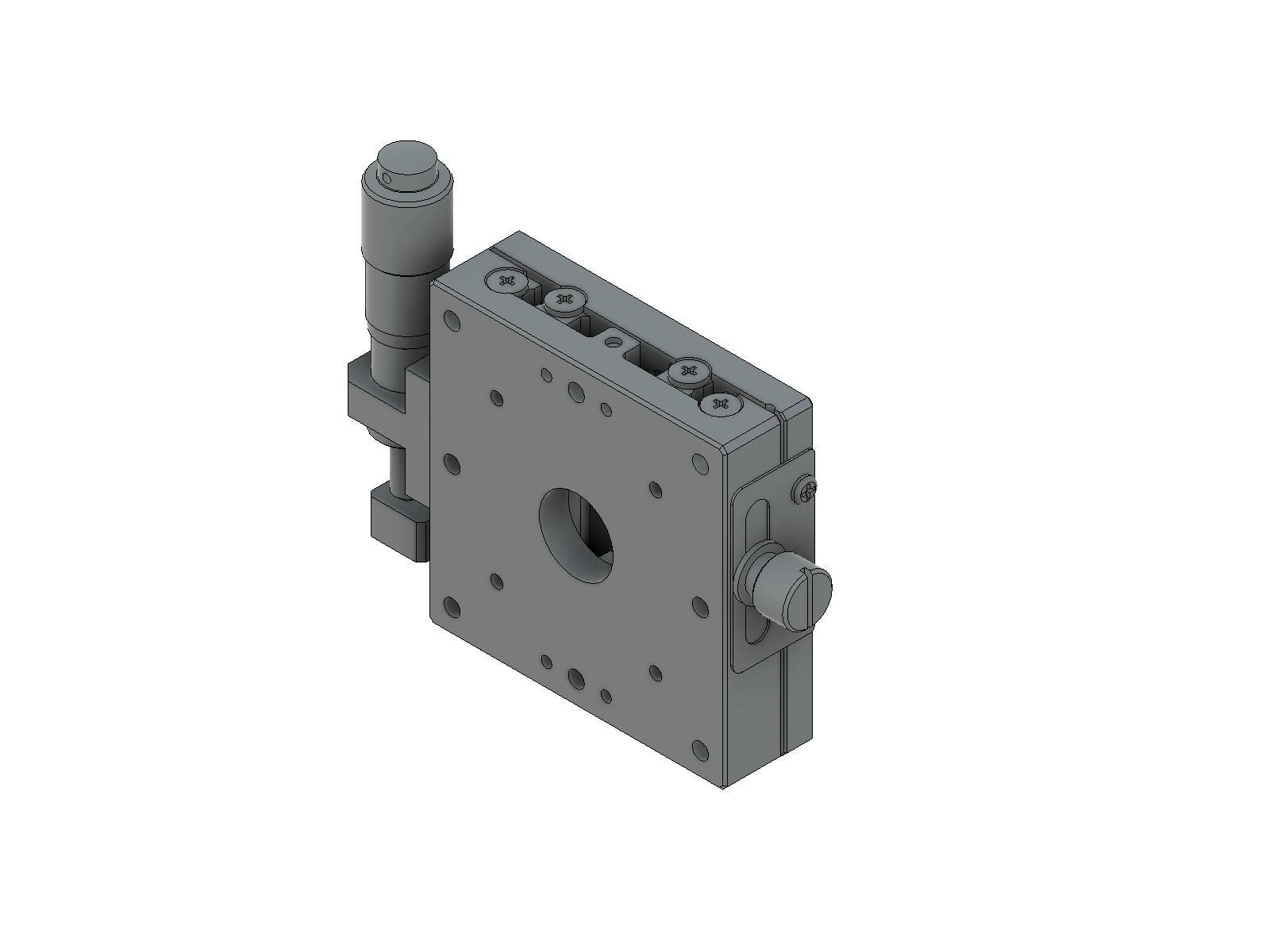 Łożysko EXC 60X60mm, stalowe, stolik osi Z, (platforma pionowa/baza) centralny mikrometr, +/-6.5mm, gwinty M4, prawoskrętne (TSD-601SRZ)