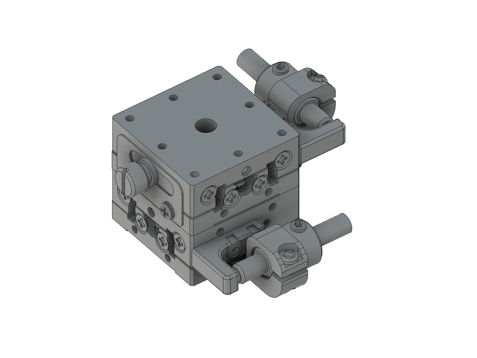 Łożysko EXC 25X25mm, stal nierdzewna, stolik XY, śruba sześciokątna boczna, +/-3mm, gwinty M2 (TSDH-252WSFP)