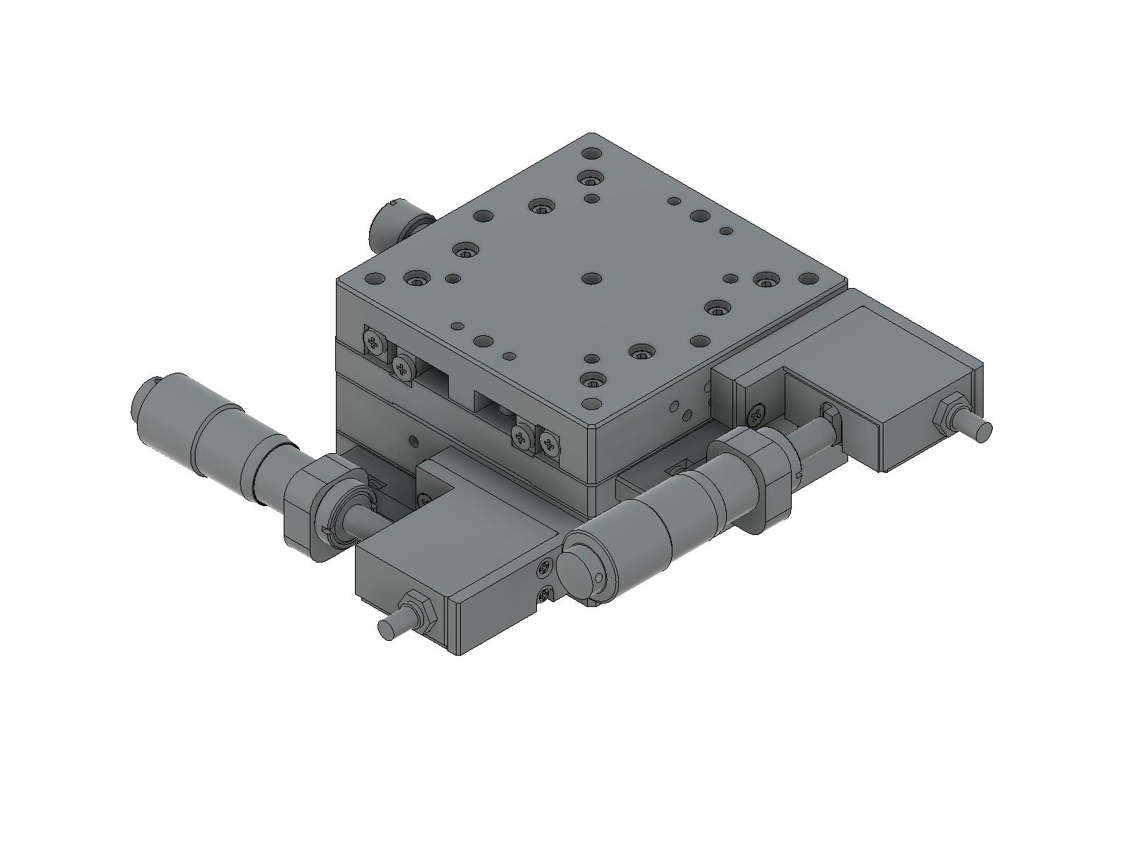 Stolik XY z asystencją piezoelektryczną 60X60mm, prawoskrętny regulator, +/-6.5mm, gwinty M4 (TADC-602WSRPA)