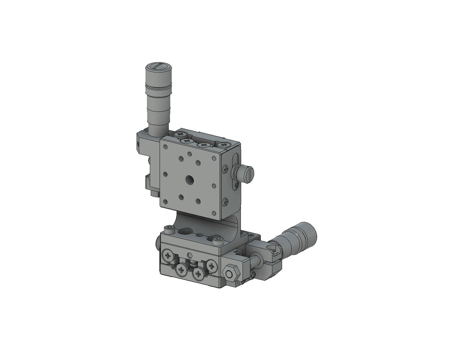 Łożysko EXC 25X25mm, kompatybilne z próżnią, stal nierdzewna, stolik osi XZ (platforma pionowa), mikrometr boczny, +/-3mm, gwinty M2 (TSDS-254SL)