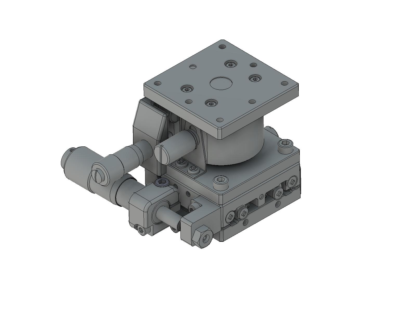 Łożysko EXC 40X40mm, stalowe, stolik osi XZ, mikrometr boczny, +/-6.5/3.0mm, gwinty M3, prawoskrętny — zdjęcie produktu, nr katalogowy TSD-404SR